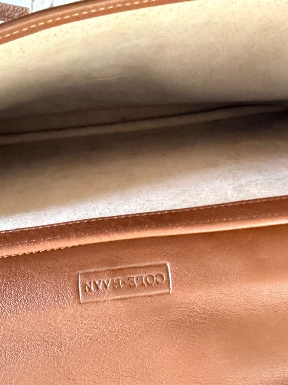 Vintage Cole Haan Leather Messenger Bag - Picture 14 of 15